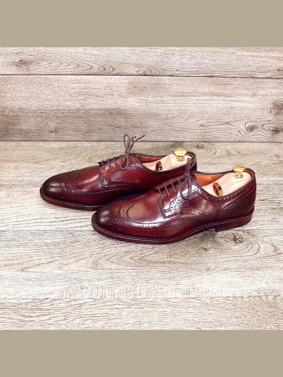 * NIB * $395 Allen Edmonds MADISON PARK 7.5 D Dark Chili * add $15 new Trees main image 13